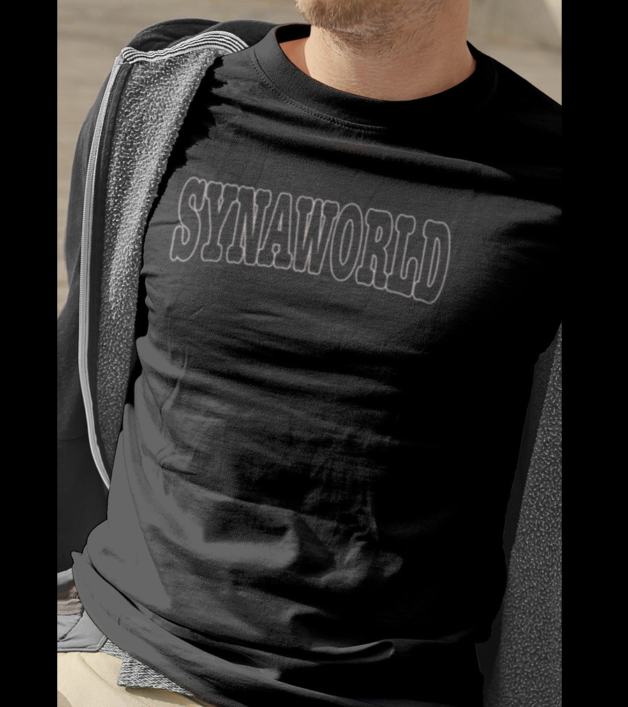 Syna X Crg Synaworld Black Text T-Shirt