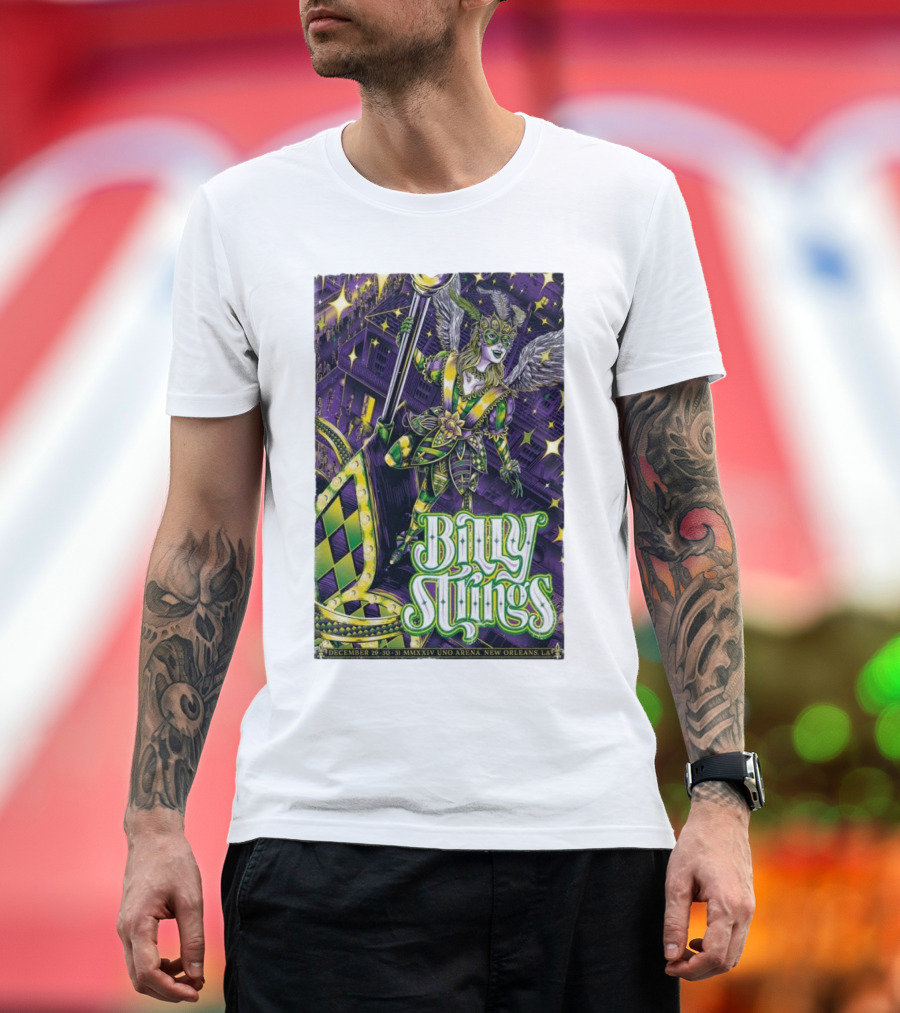 Billy Strings Mardi Gras Angel December 29-31 2024 UNO Arena New Orleans LA T-Shirt
