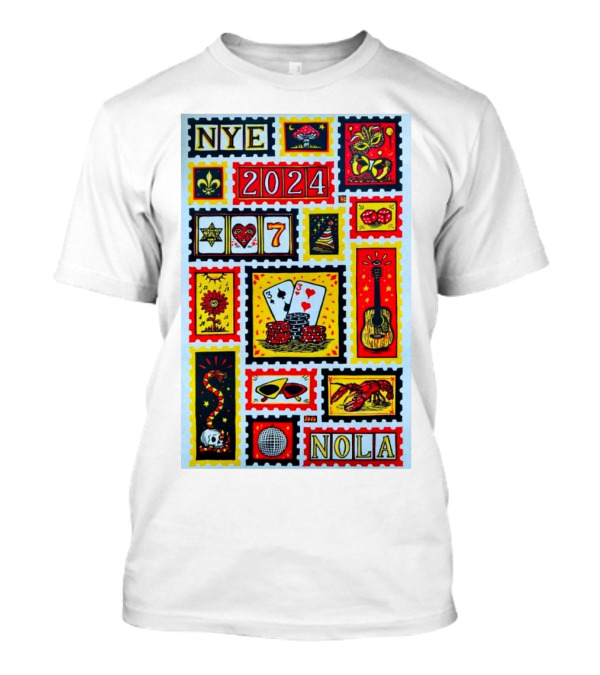 NYE 2024 NOLA Guitar Cards Dice Symbols T-Shirt
