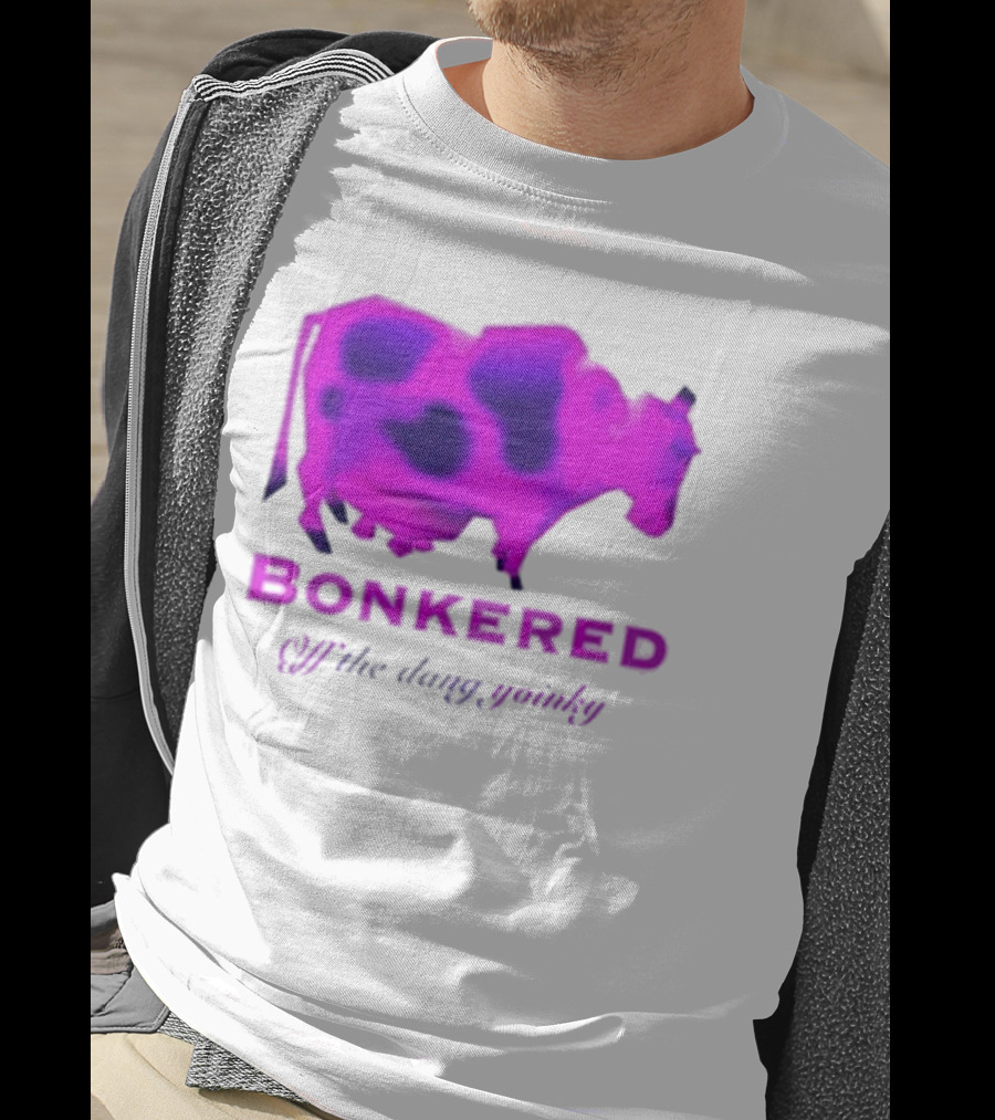 BONKERED Off The Dang Yoinky Purple Cow T-Shirt