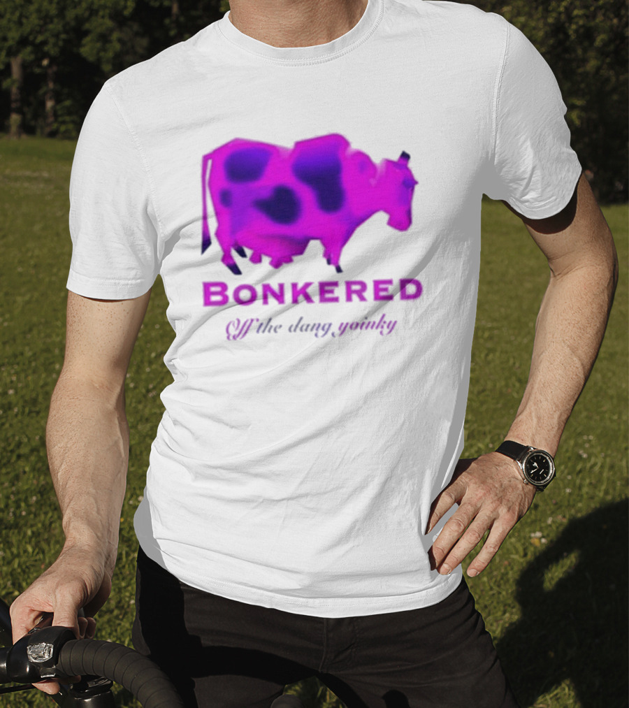 BONKERED Off The Dang Yoinky Purple Cow T-Shirt