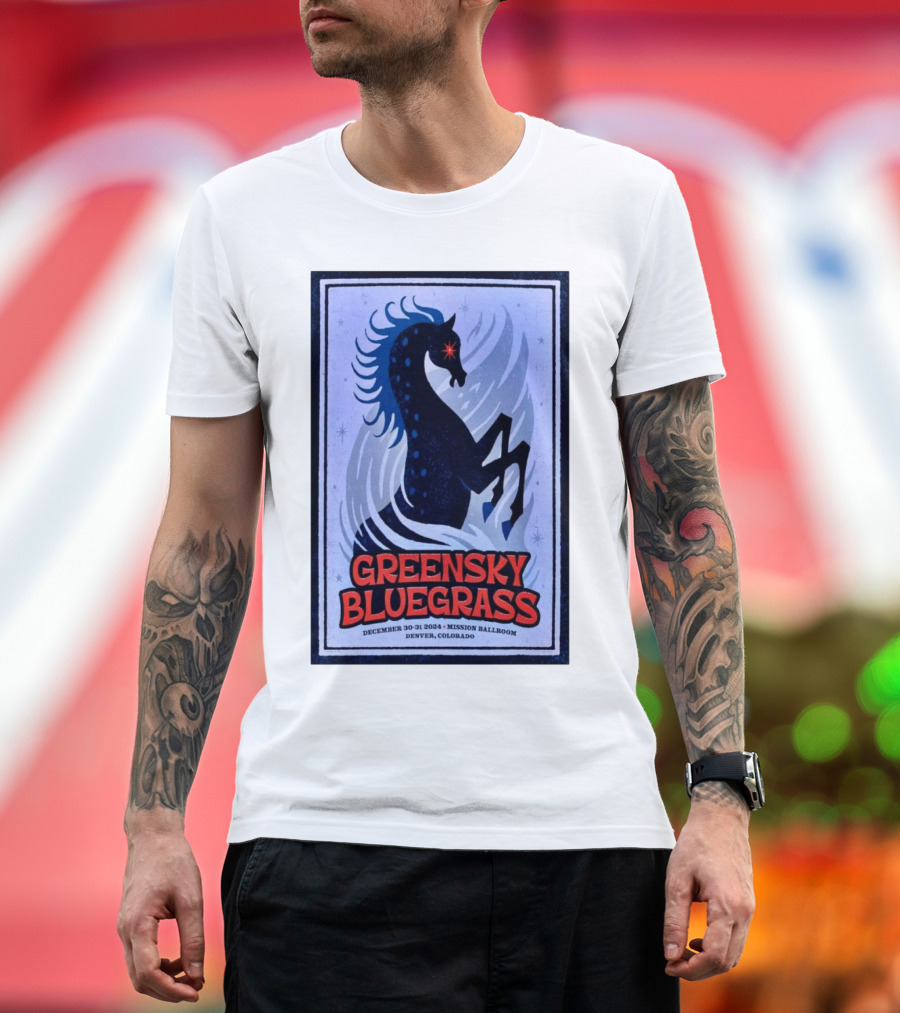 Greensky Bluegrass December 30-31 2024 Mission Ballroom Denver Colorado Horse T-Shirt