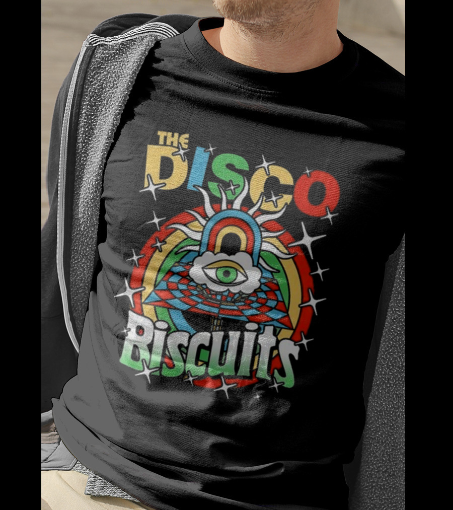 The Disco Biscuits Eye Pyramid Starburst NYE 2025 T-Shirt