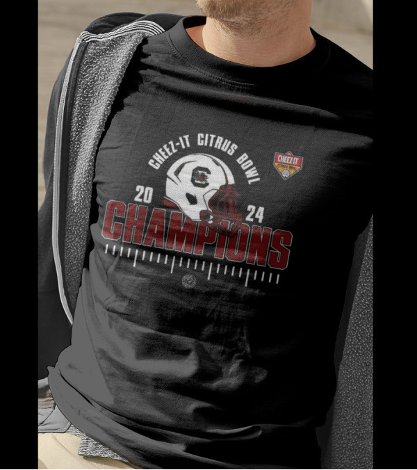 South Carolina Gamecocks 2024 Cheez-It Citrus Bowl Champions Football Helmet Classic T-Shirt