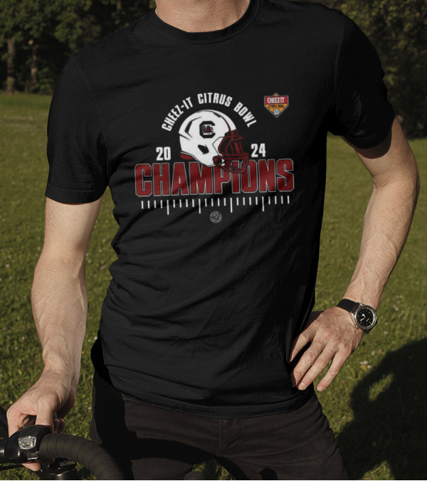 South Carolina Gamecocks 2024 Cheez-It Citrus Bowl Champions Football Helmet Classic T-Shirt