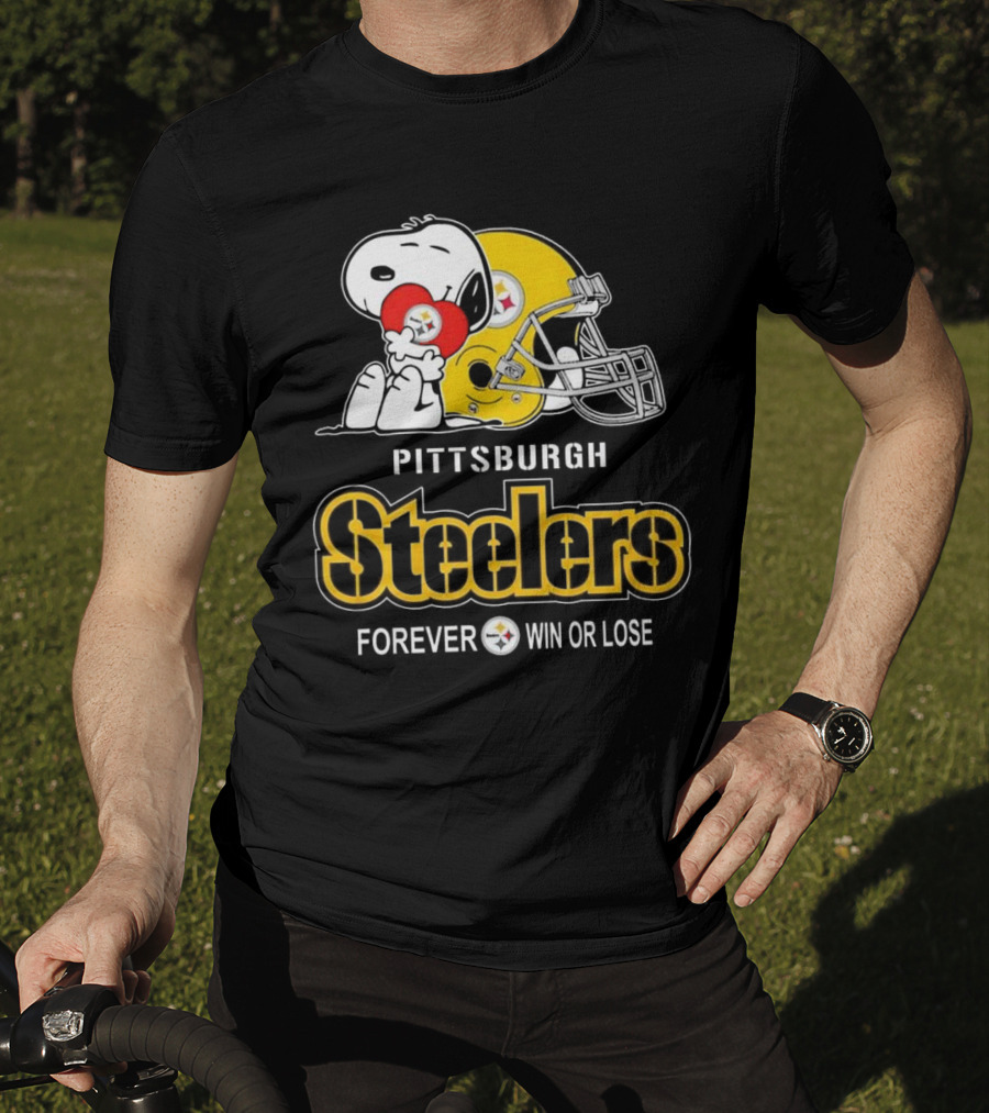 Snoopy Pittsburgh Steelers Forever Win Or Lose T-Shirt