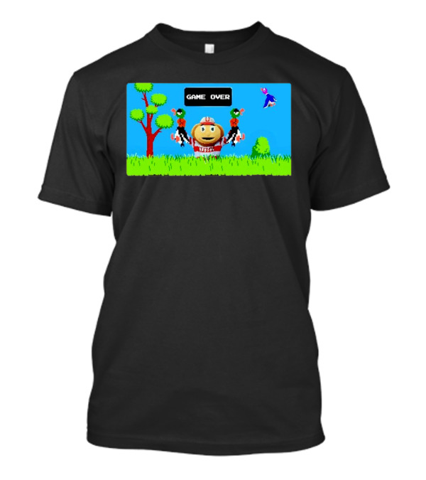 Game Over Ohio State Buckeyes Beats Oregon Ducks 8bit Video Game Retro Style Victory Scene T-Shirt