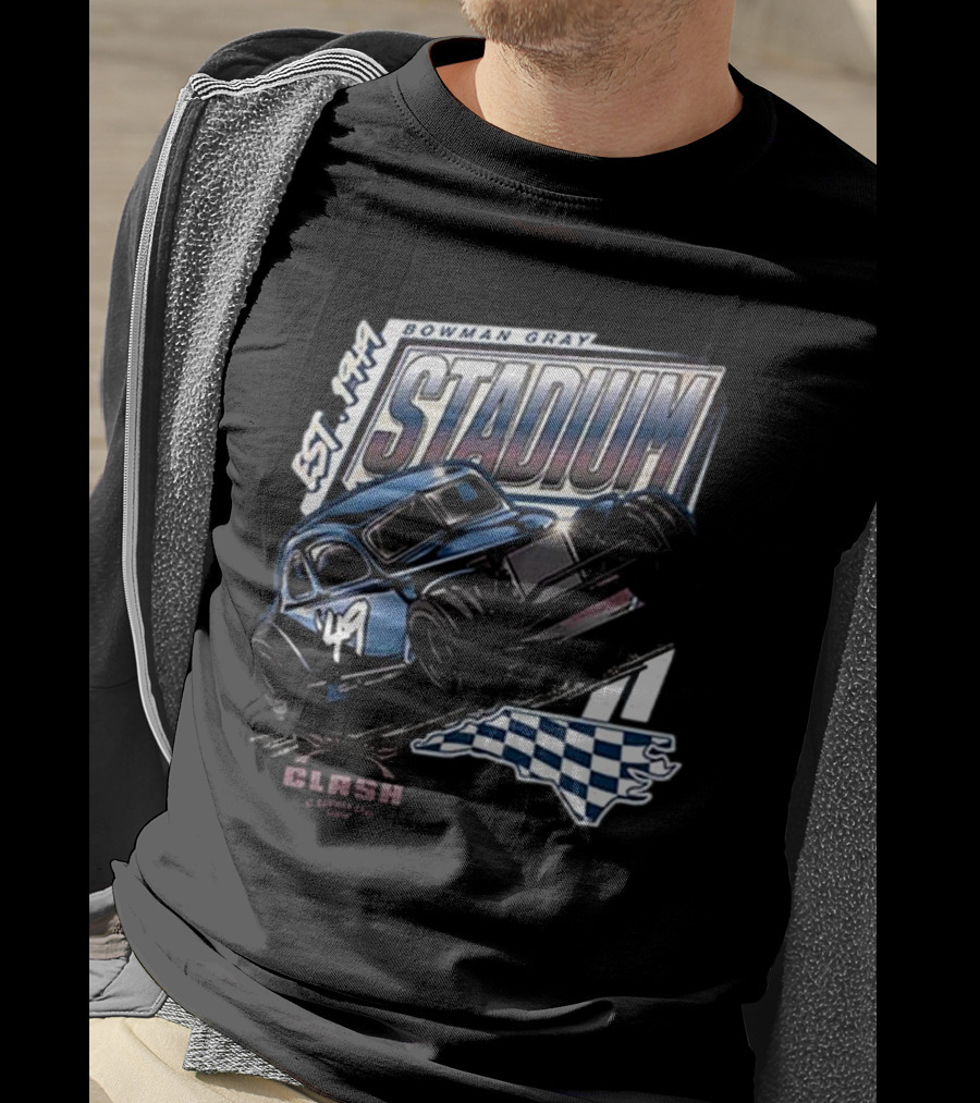 Bowman Gray Stadium Vintage Car EST 1949 Cook Out Clash Racing T-Shirt