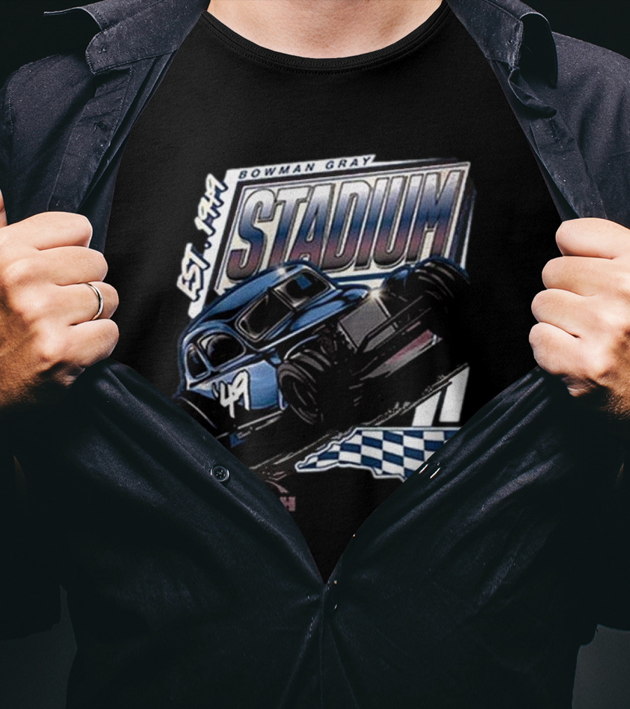 Bowman Gray Stadium Vintage Car EST 1949 Cook Out Clash Racing T-Shirt