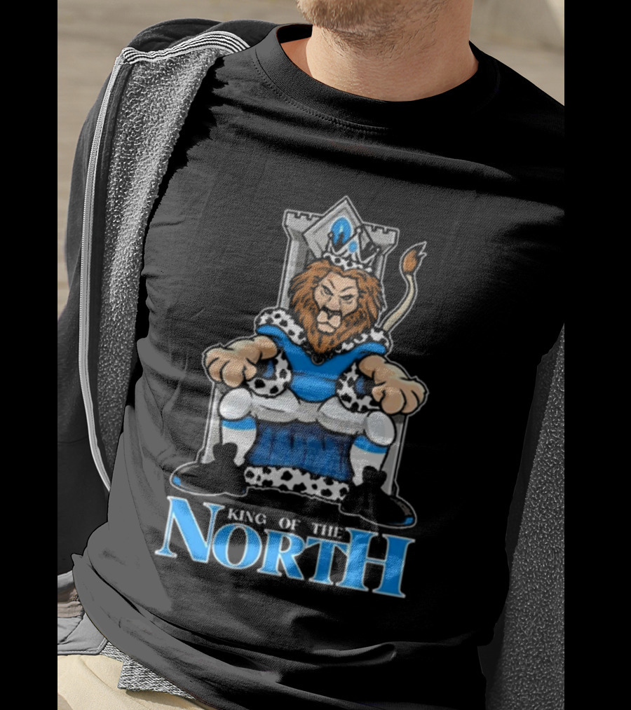 Detroit Lions King Of The North 2025 Lions Throne T-Shirt