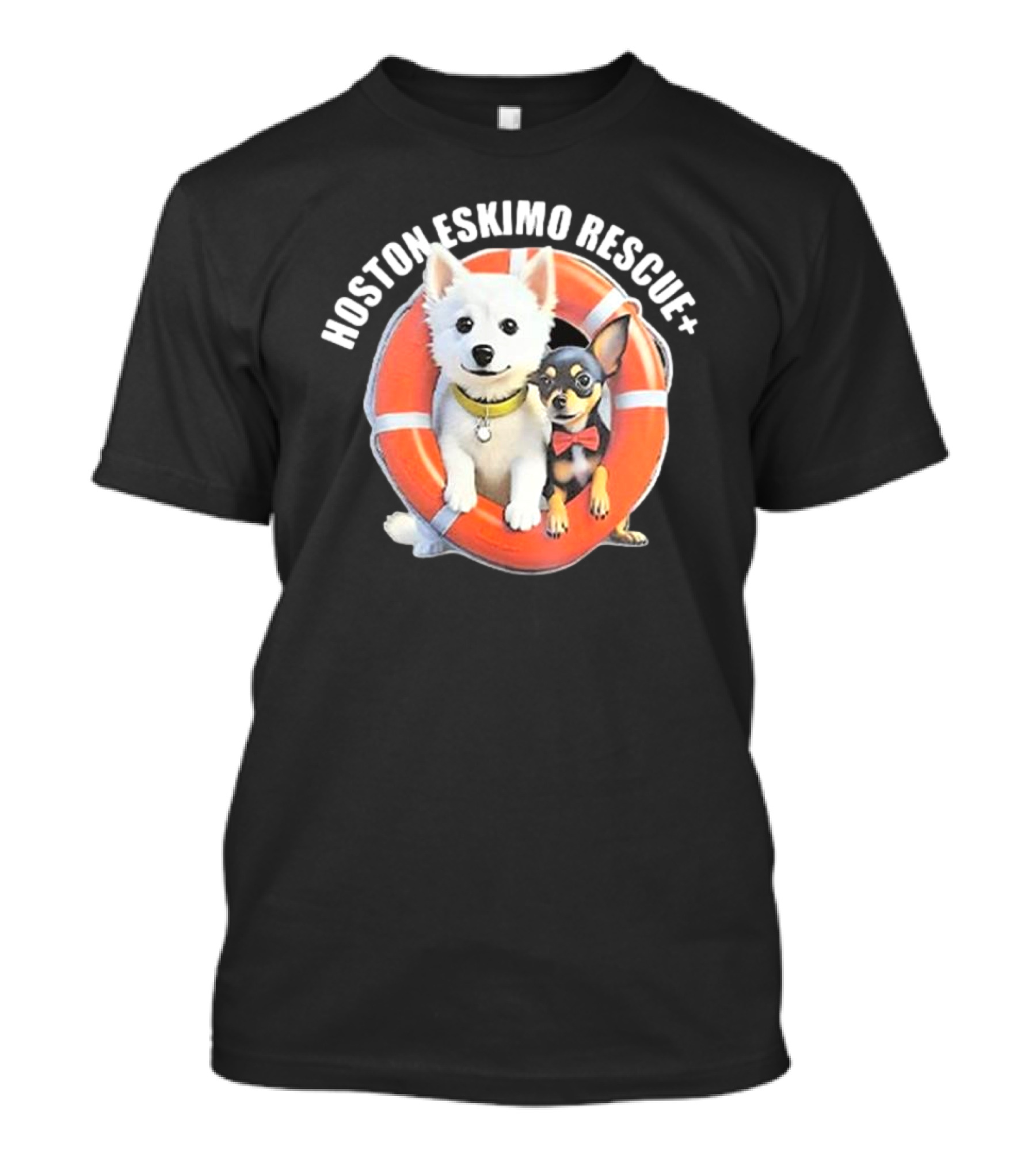 Hosotn Eskimo Rescue Dogs IN Lifebuoy T-Shirt
