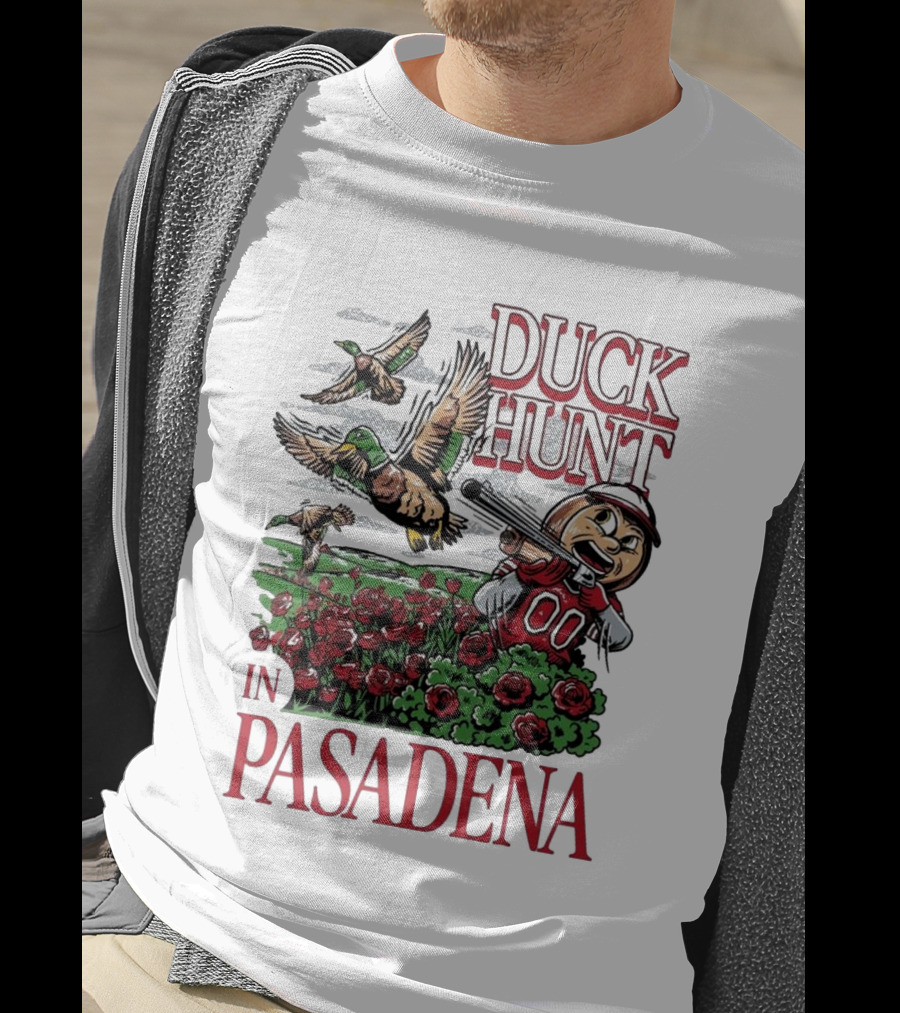 Ohio State Buckeyes Duck Hunt In Pasadena Rose Mascot T-Shirt