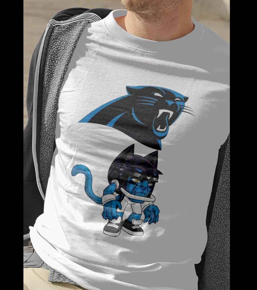 Rush Zone Carolina Panthers NFL Cartoon Character 2025 Football Mascot T-Shirt