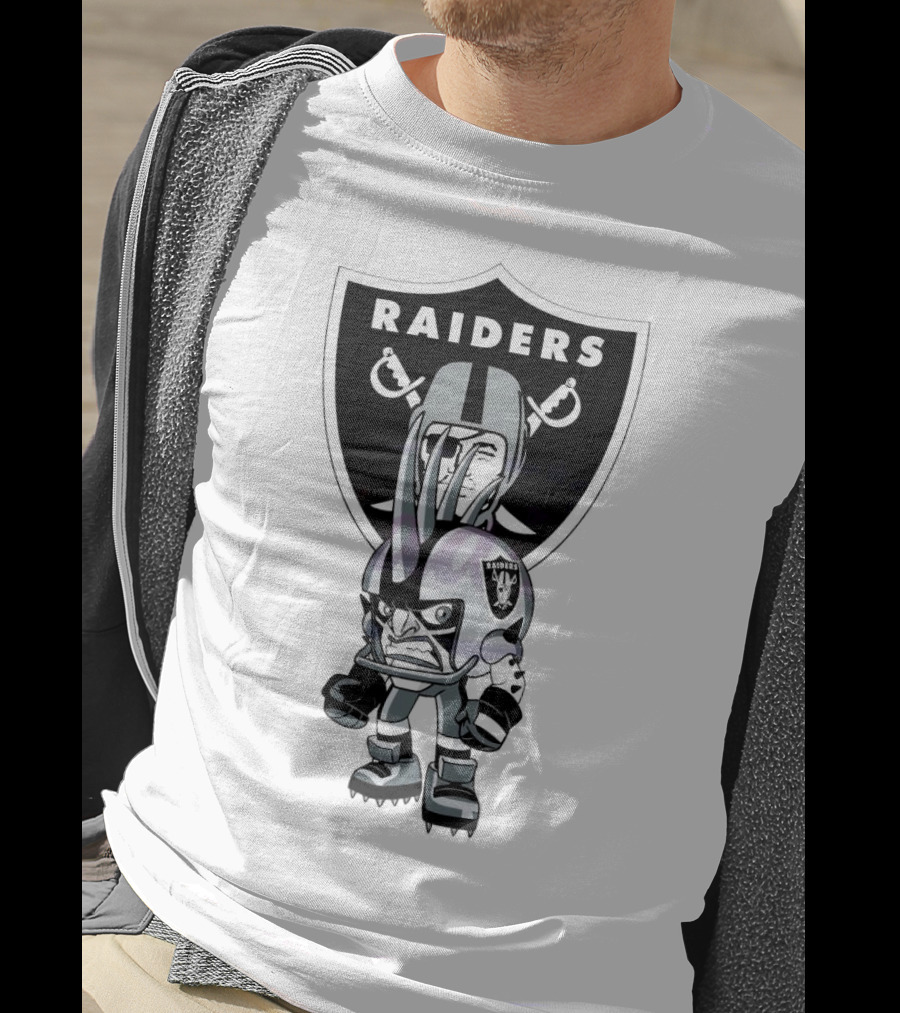Raiders NFL Rush Zone Cartoon Character Las Vegas 2025 T-Shirt