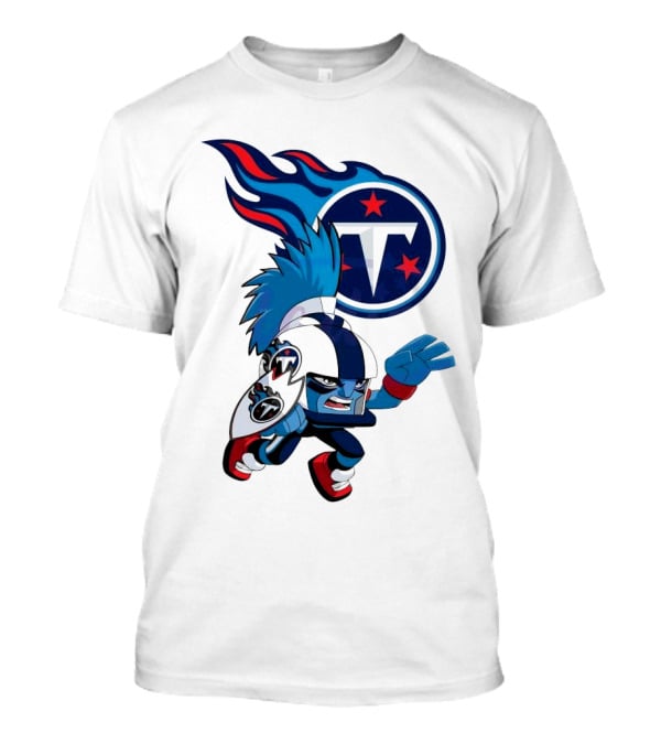 Tennessee Titans Rush Zone NFL Cartoon Character 2025 T-Shirt