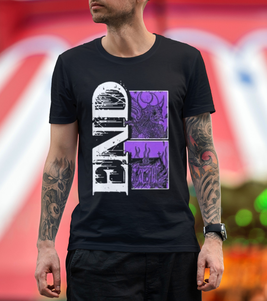 END Closed Casket Activities Victim Devil Flames T-Shirt