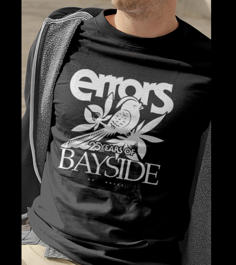 Errors 25 Years Of Bayside Bird And Flowers T-Shirt