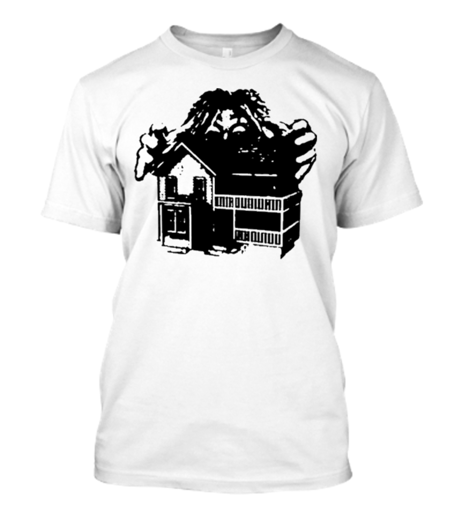 Round Neck Teenage Disaster 2025 Monster Over House T-Shirt