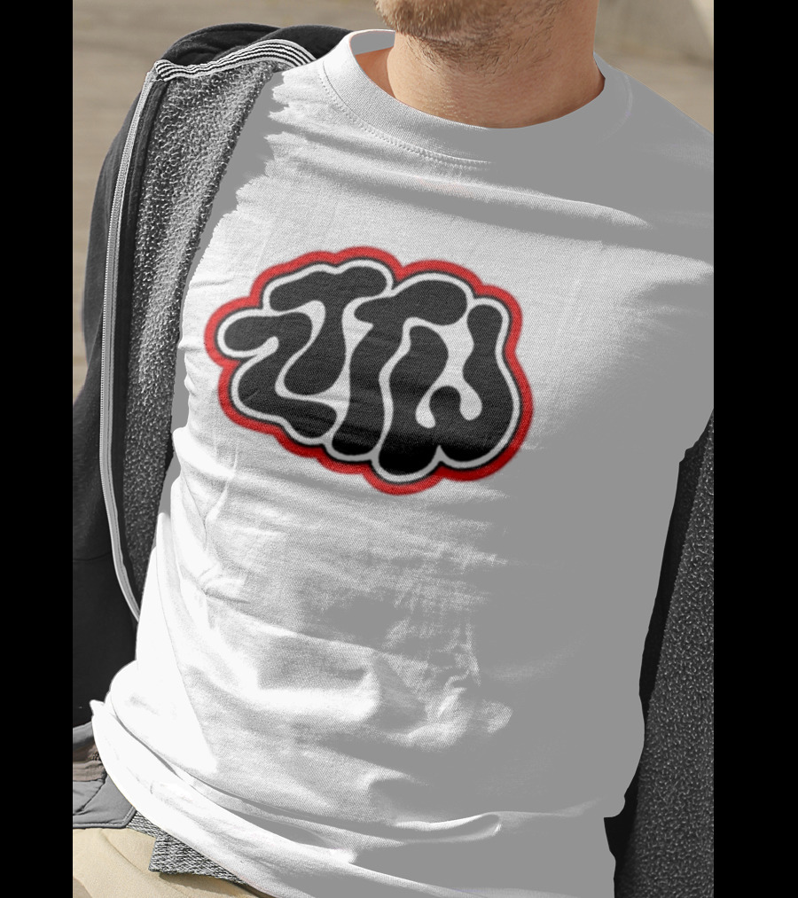 Zttw Green Logo Psychedelic Style Outline T-Shirt