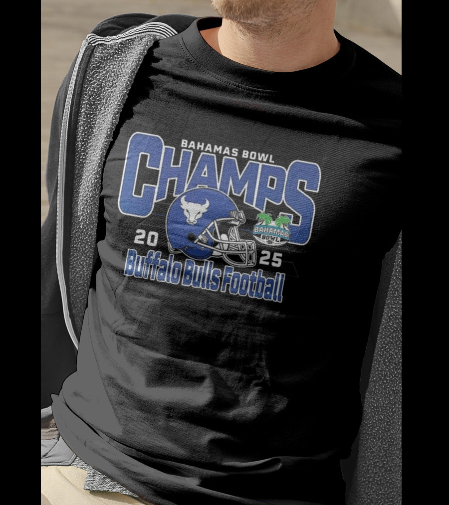 Bahamas Bowl 2025 Champs Buffalo Bulls Football Victory T-Shirt