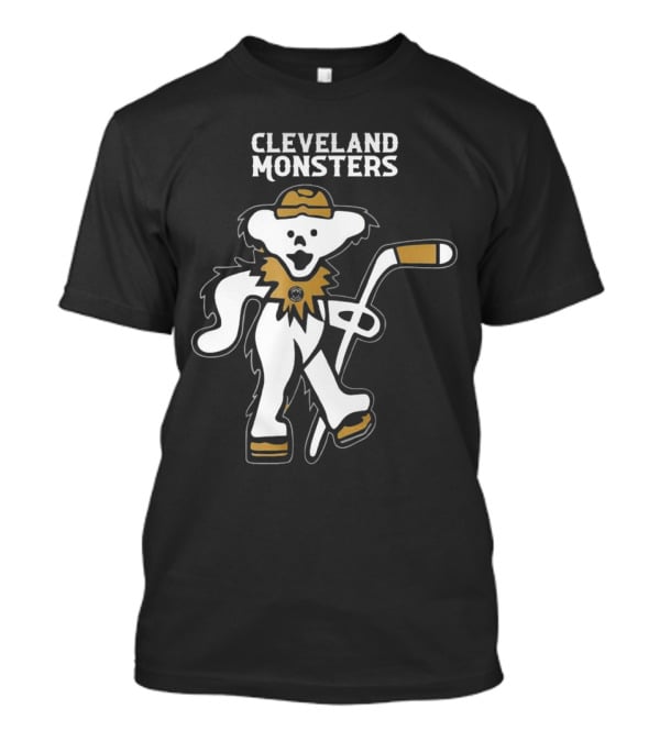 Cleveland Monsters 2025 Grateful Dead Bear Hockey Night T-Shirt