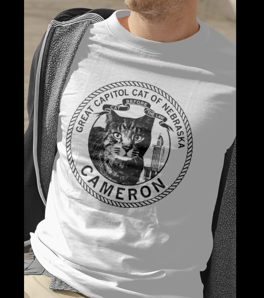 Cameron Great Capitol Cat Before The Law Of Nebraska T-Shirt