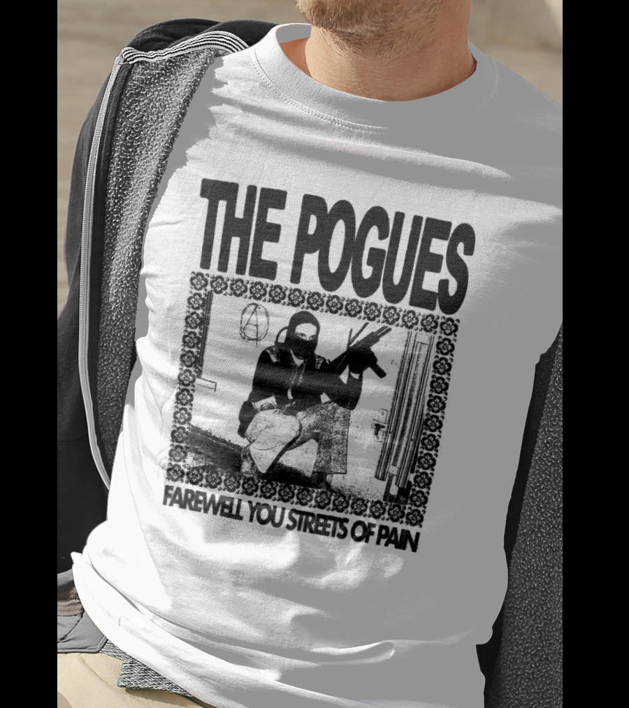 The Pogues Farewell You Streets Of Pain Copycat Video Press Merch T-Shirt