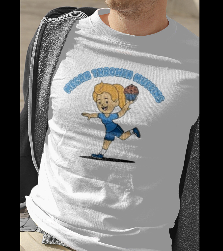 Dave Portnoy Megan Throwin Muffins Blue Outfit Muffin Toss T-Shirt