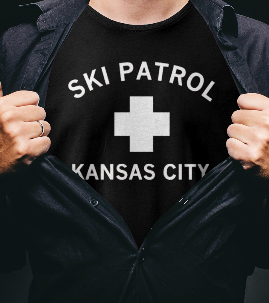 Kansas City Ski Patrol White Cross Emblem T-Shirt