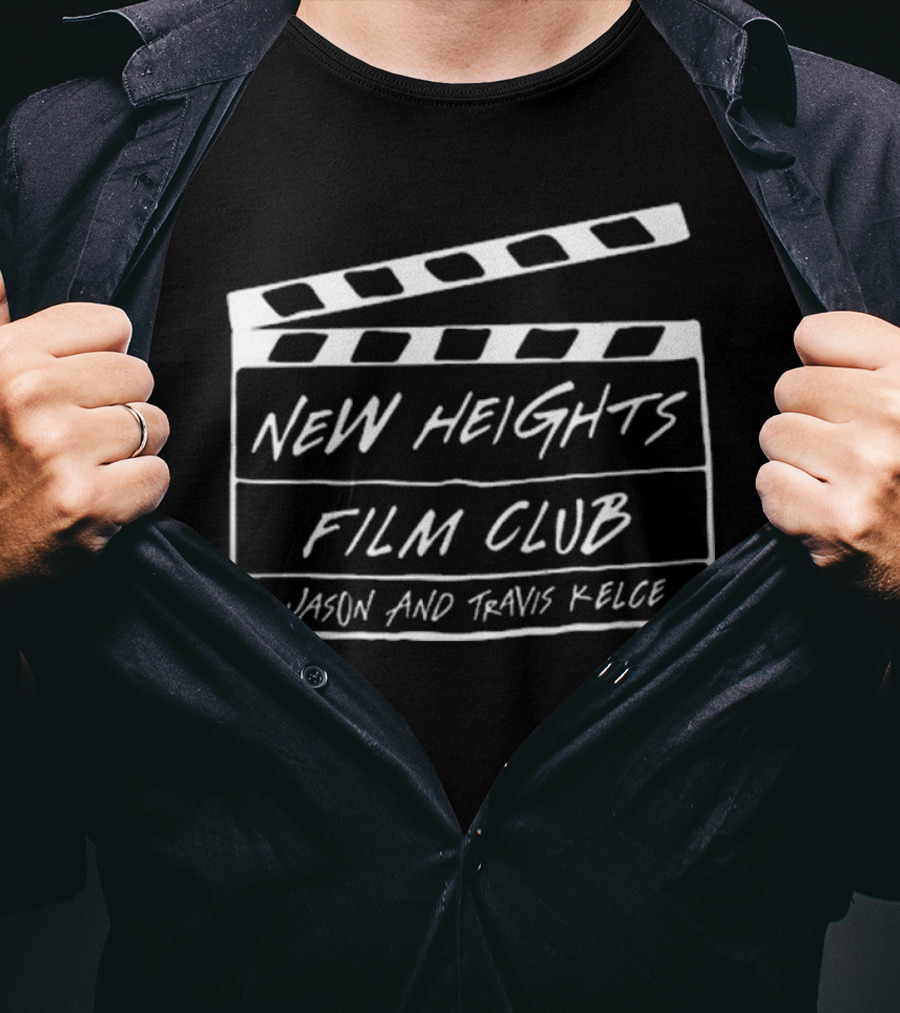 New Heights Film Club Jason And Travis Kelce Clapperboard T-Shirt