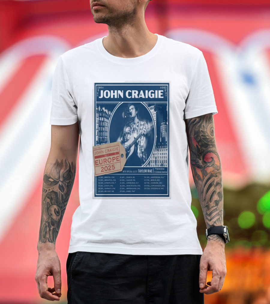 John Craigie Europe 2025 Tour with Special Guest Taylor Rae T-Shirt