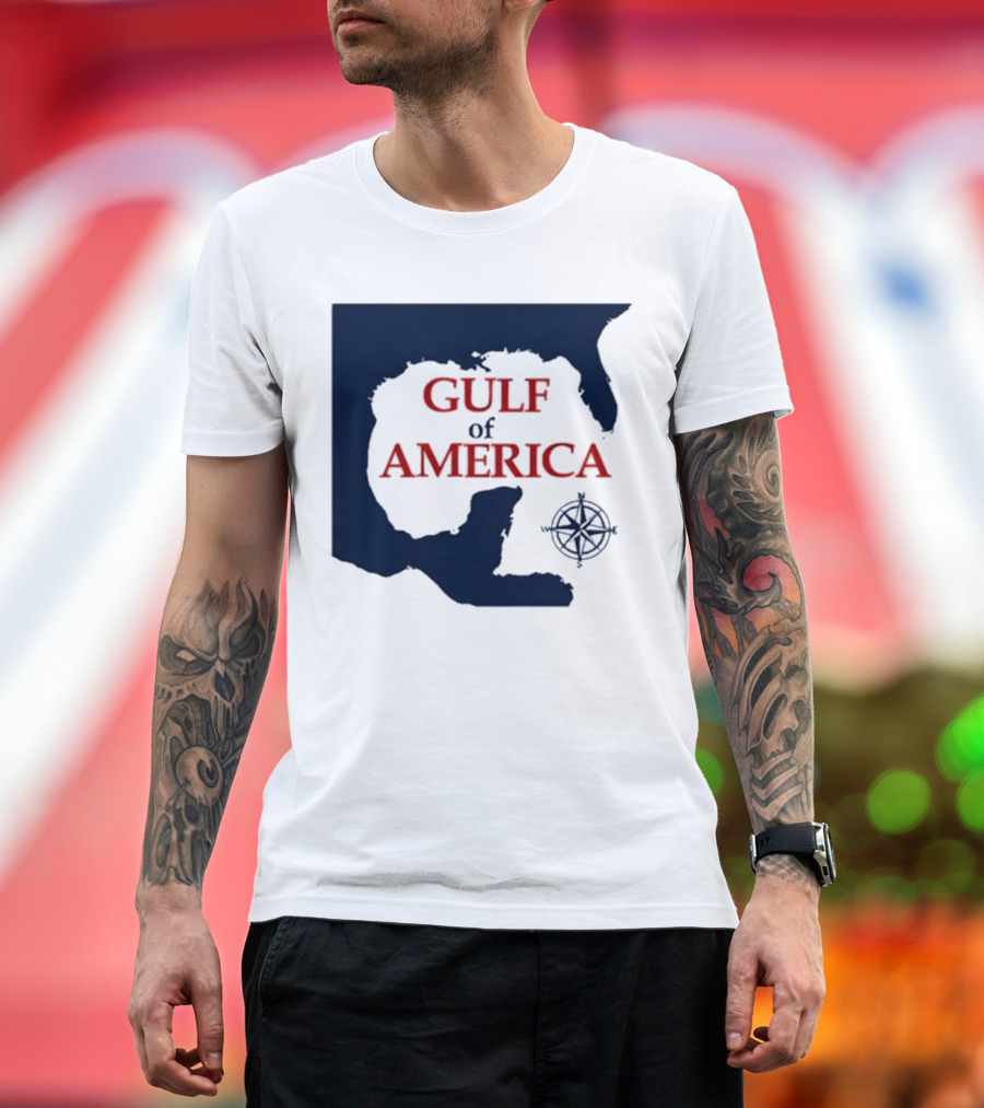 Gulf Of America Map Mark Kaye Compass T-Shirt