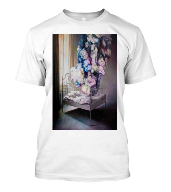 Shang Chengxiang A Start From The Mist Dreamlike Bed With Colorful Smoke Plumes In Sunlit Room T-Shirt