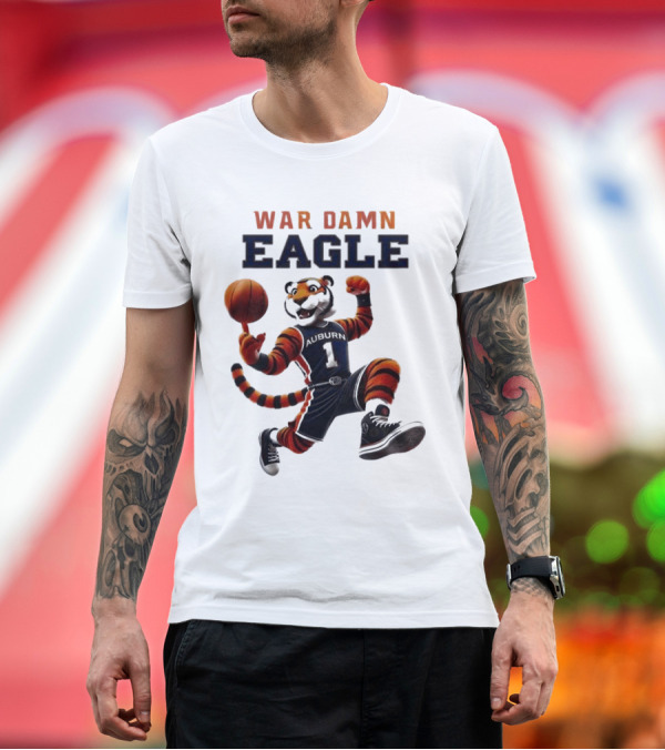 Premium T-Shirt: NCAA Auburn Tigers War Damn Eagle 2025 Mascot Basketball Tiger T-Shirt NCAA Auburn Tigers War Damn Eagle 2025 Mascot Basketball Tiger T-Shirt