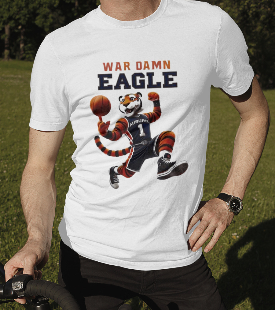 NCAA Auburn Tigers War Damn Eagle 2025 Mascot Basketball Tiger T-Shirt