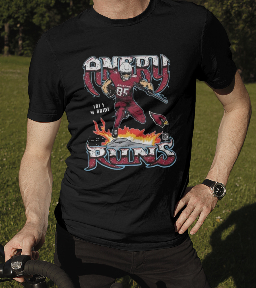Trey McBride Arizona Angry Runs Cardinals NFL T-Shirt