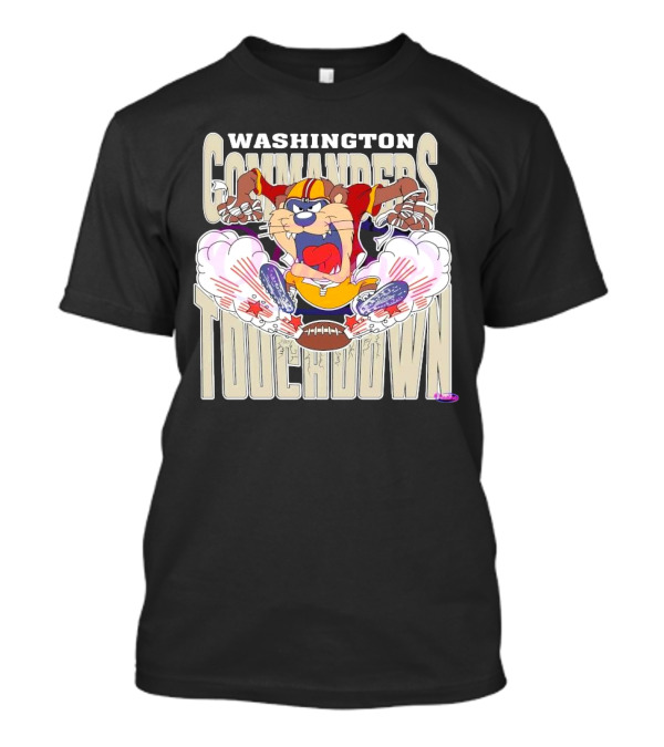 Washington Commanders Touchdown NFL Tasmanian Devil Sports Graphic 2025 T-Shirt