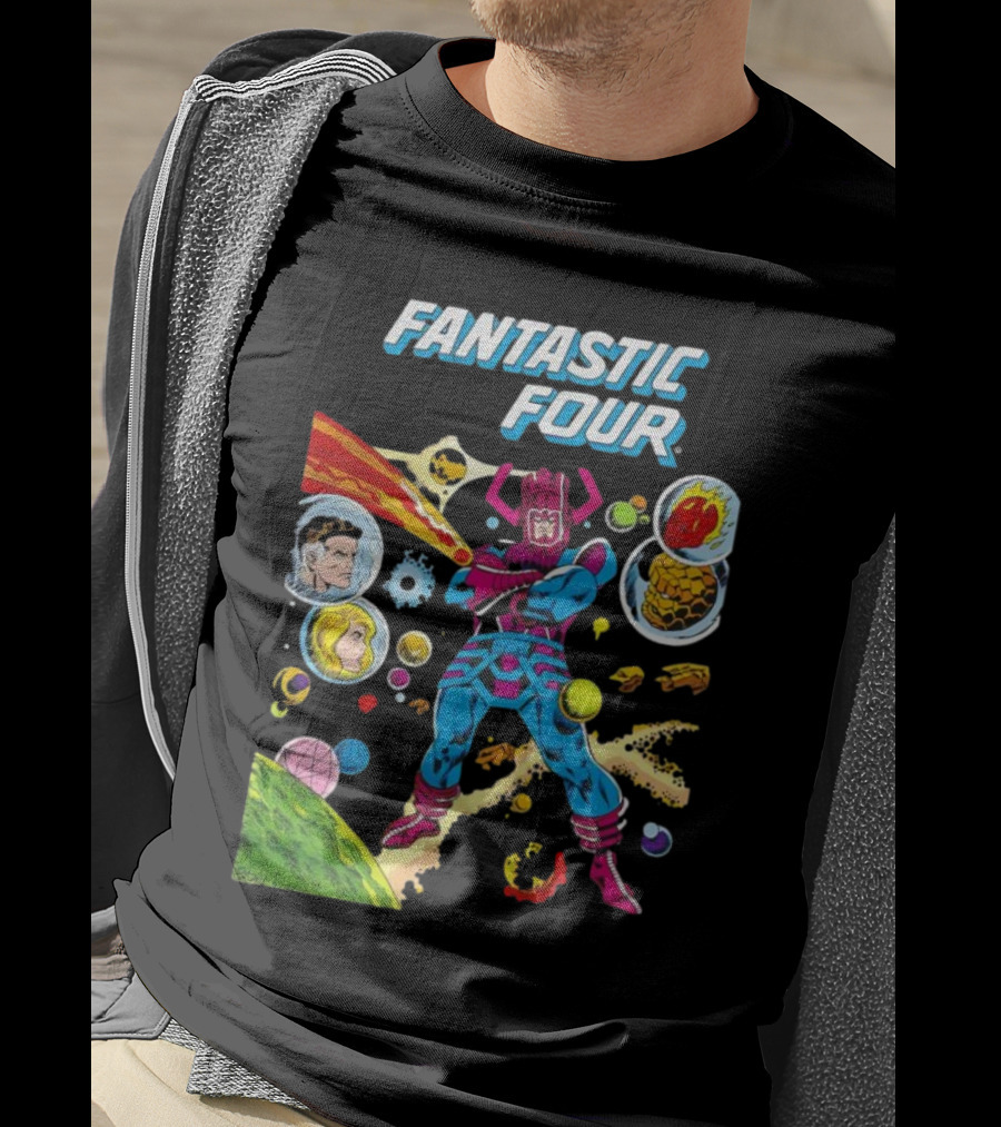 Fantastic Four Galactus Cosmic Adventure Comic T-Shirt
