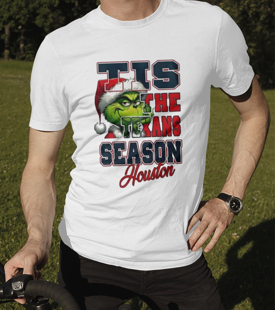 Houston Texans Merry Christmas The Grinch Tis The Texans Season T-Shirt