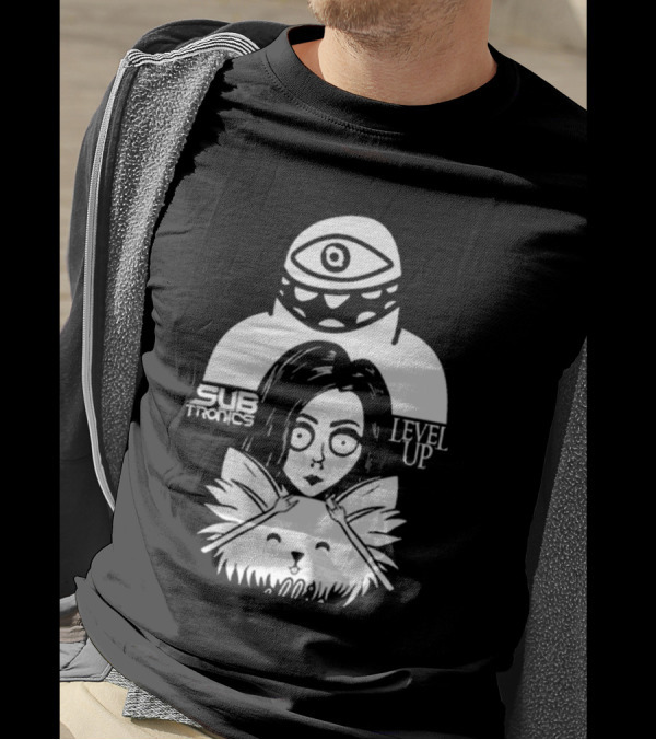 Subtronics Level Up Ellie Art Featuring Eye And Cat Motif T-Shirt