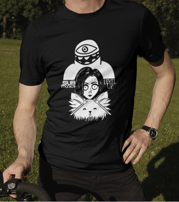 Subtronics Level Up Ellie Art Featuring Eye And Cat Motif T-Shirt