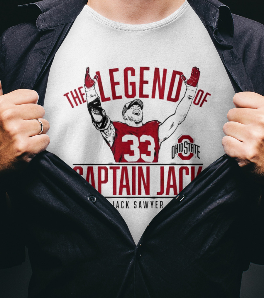 Ohio State Football The Legend Of Captain Jack Sawyer 33 Ohio State T-Shirt