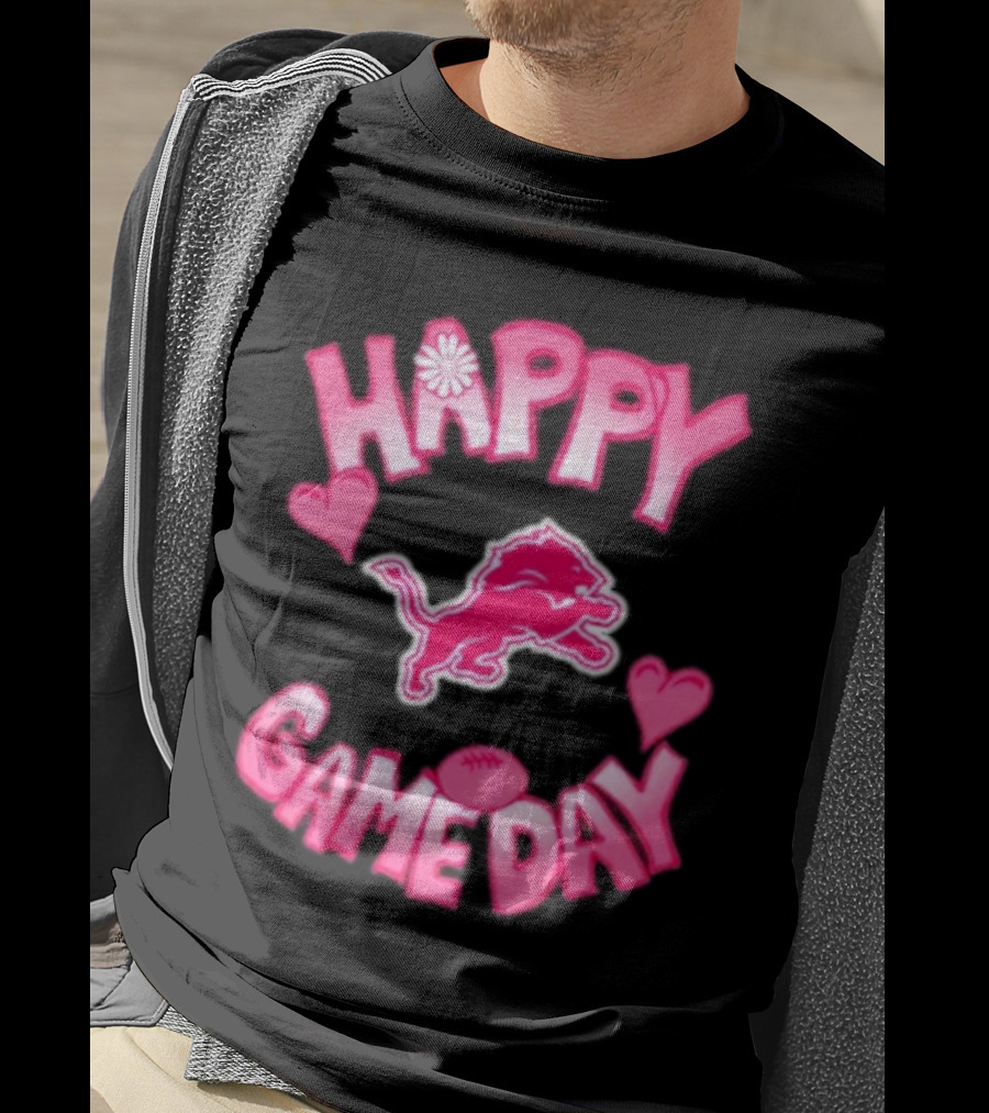 Happy Gameday Detroit Lions Valentine’s Day 2025 T-Shirt