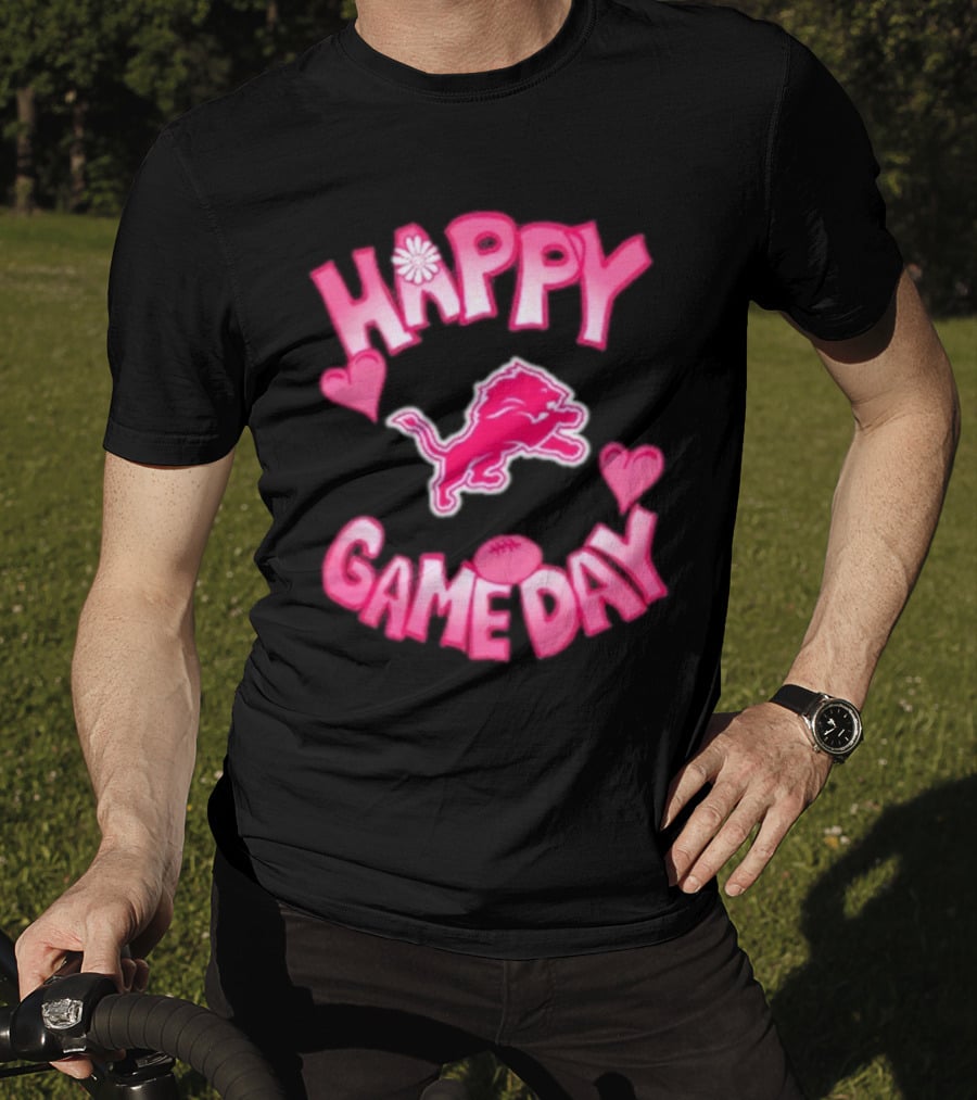 Happy Gameday Detroit Lions Valentine’s Day 2025 T-Shirt
