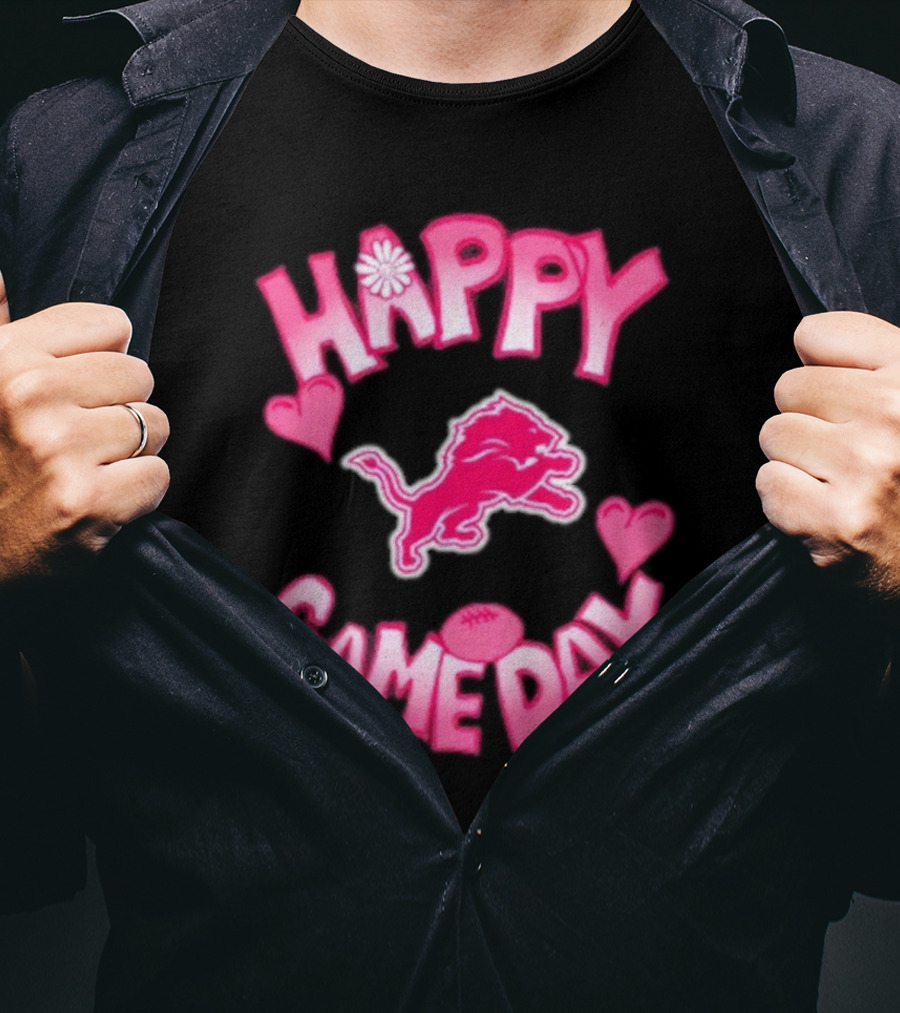 Happy Gameday Detroit Lions Valentine’s Day 2025 T-Shirt