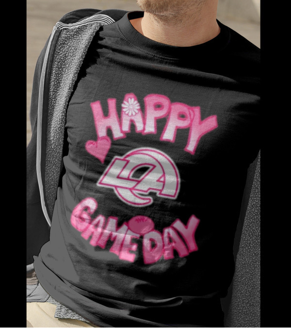 Valentine’s Day Los Angeles Rams Happy Gameday 2025 LARams Football Love T-Shirt
