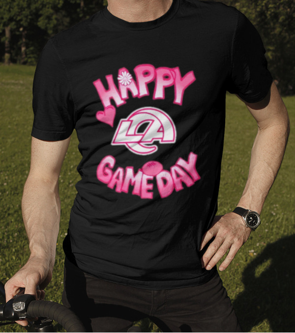 Valentine’s Day Los Angeles Rams Happy Gameday 2025 LARams Football Love T-Shirt