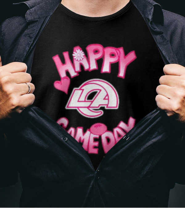 Valentine’s Day Los Angeles Rams Happy Gameday 2025 LARams Football Love T-Shirt