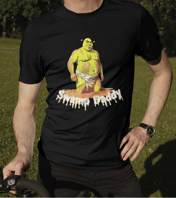 Unethical Threads Swamp Daddy Shrek Dripping Text Image T-Shirt