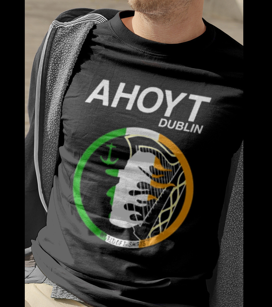 AHOYT Dublin Anchor Emblem Irish Tricolor T-Shirt